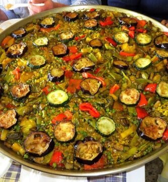 paella de verduras verdures